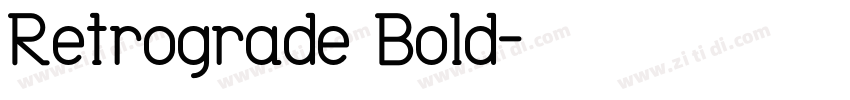 Retrograde Bold字体转换